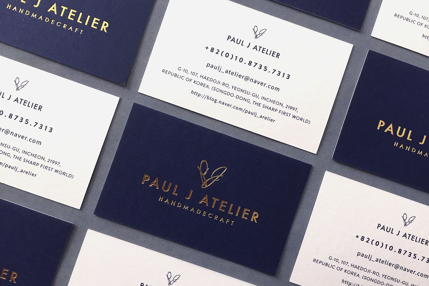 Paul J Atelier time business card | Sugar Design