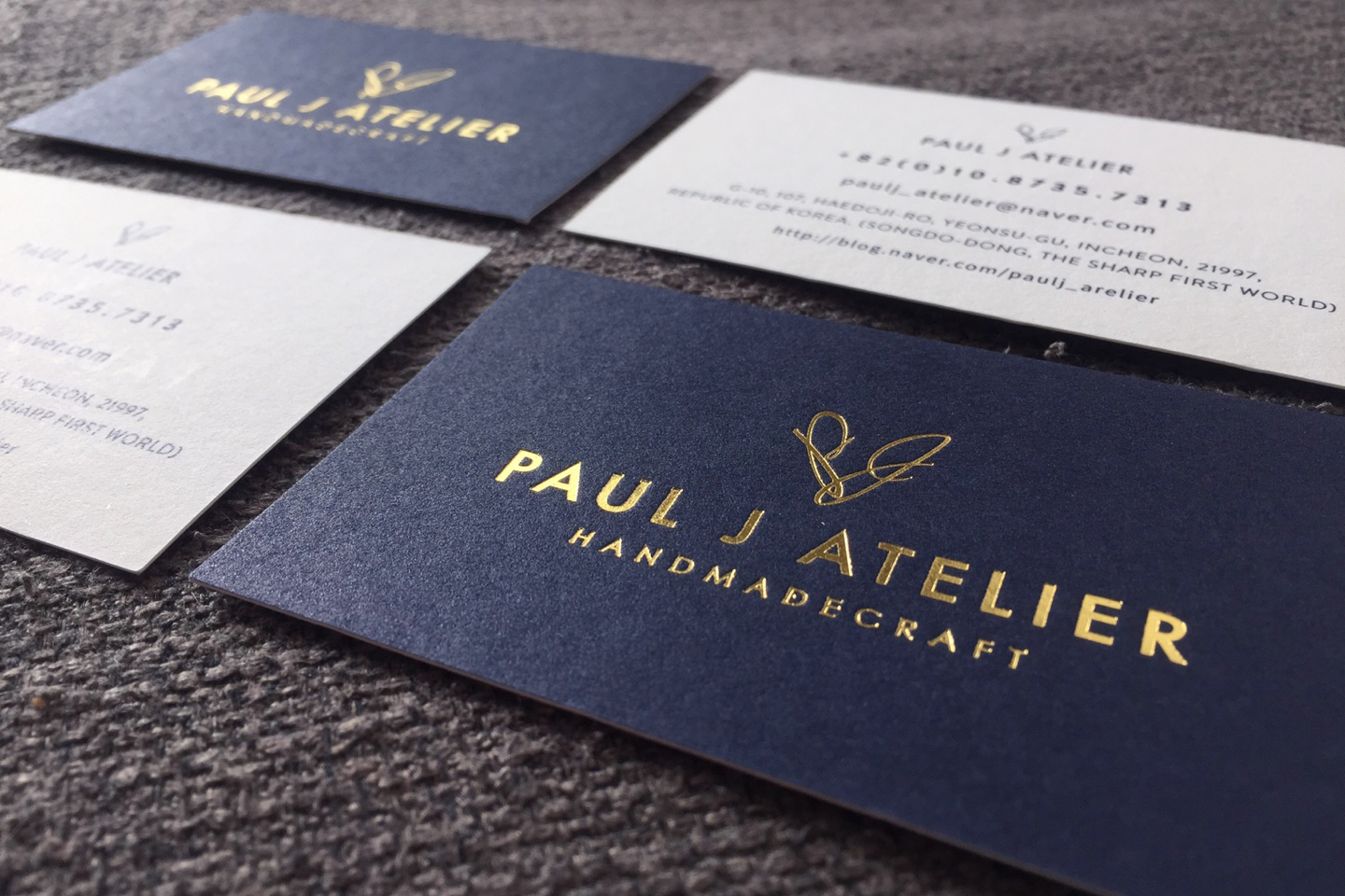 Paul J Atelier time business card | Sugar Design