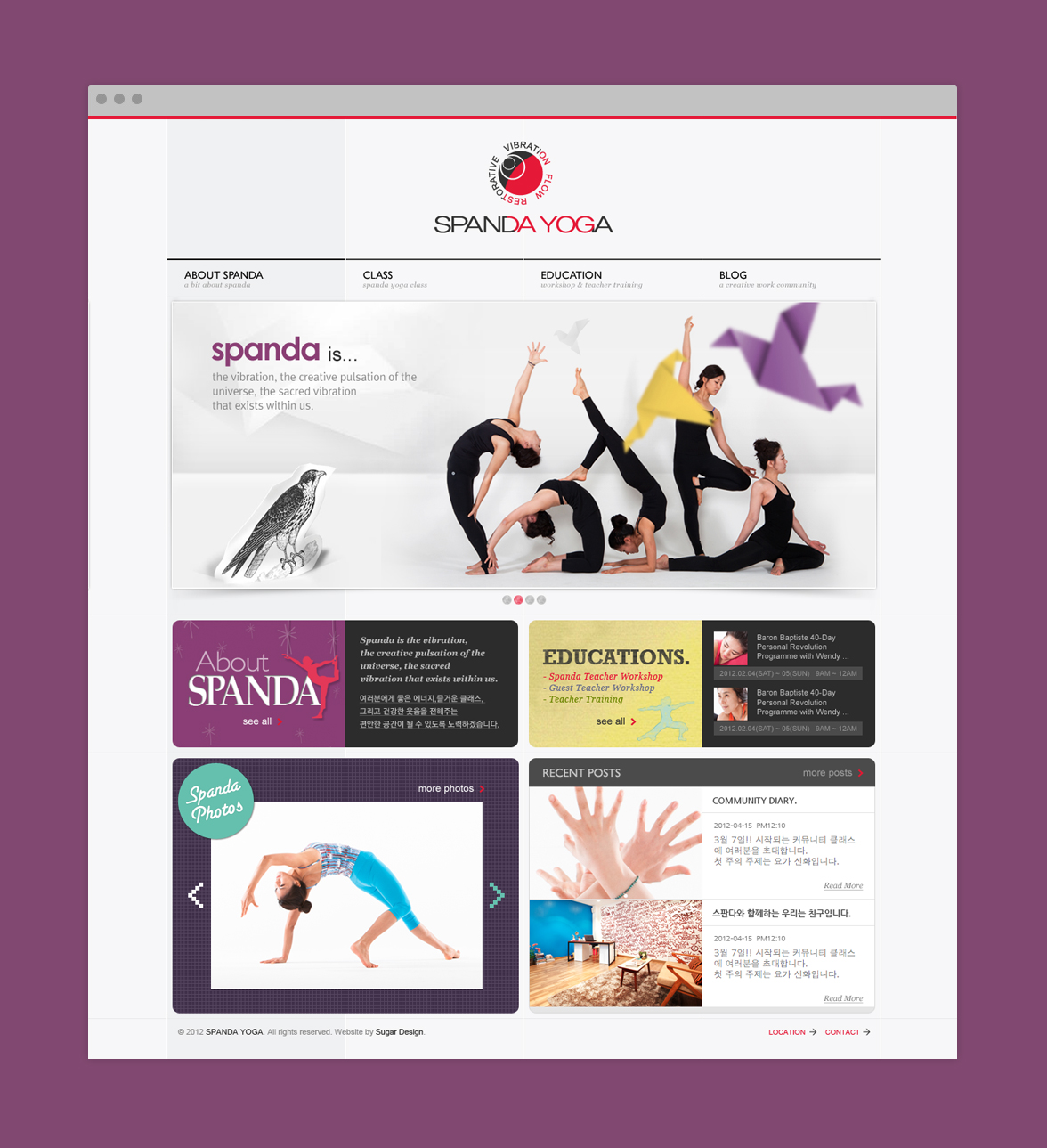 Spanda Yoga Homepage Web Design | Sugar Design