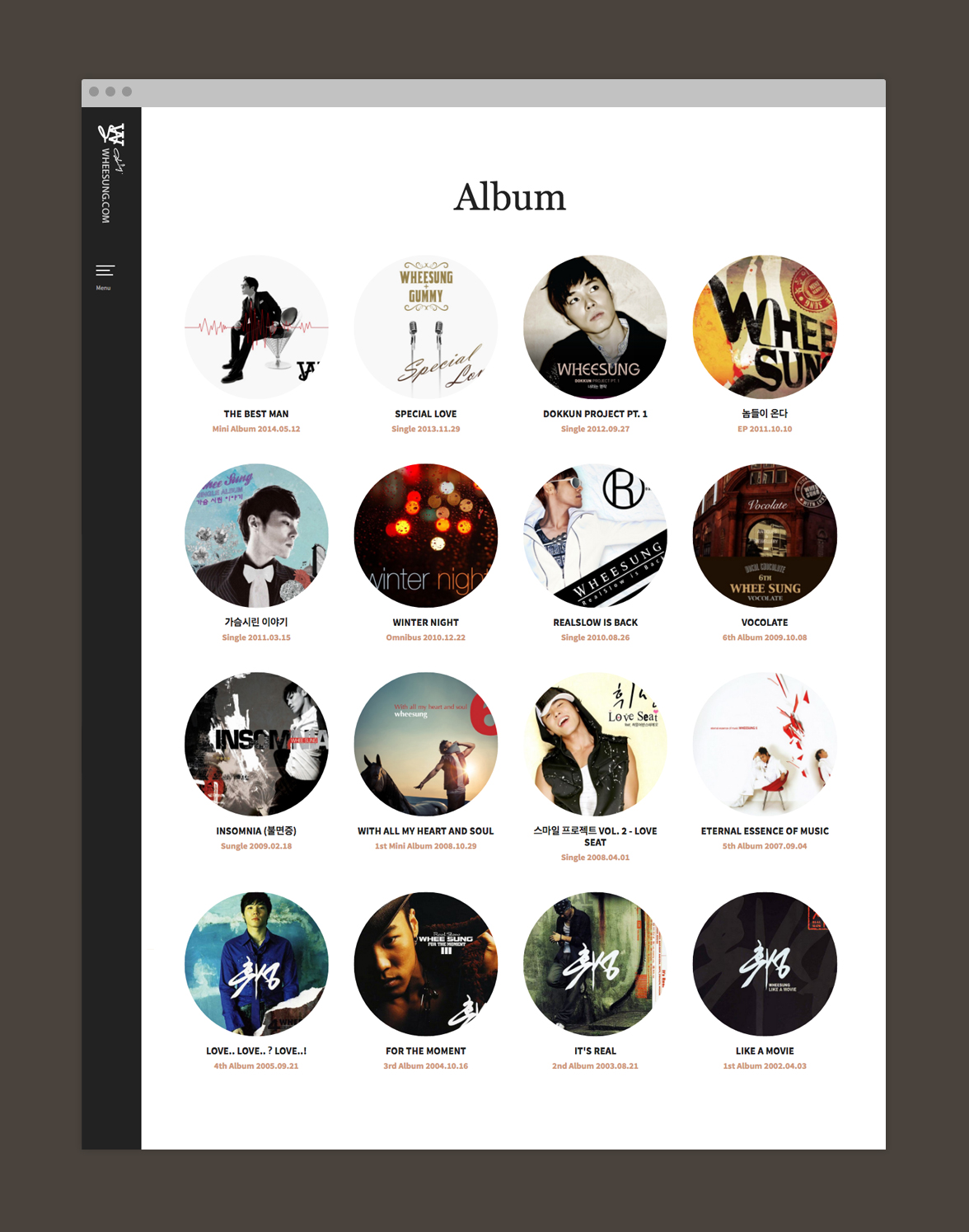 WHEESUNG Homepage Web Design | Sugar Design